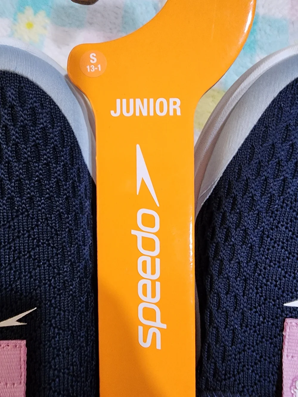 Speedo Junior Navy Water Shoe with Pink Pull Tabs S (13-1) Junior New